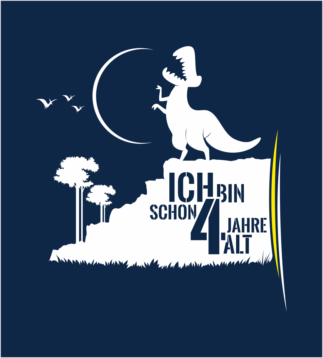 Dino Hoodie 4 Jahre Navy Zoom