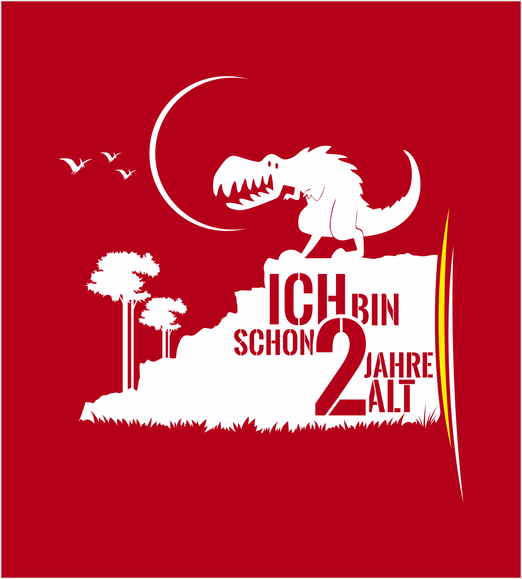 Dino Sweatshirt 2 Jahre Rot Zoom