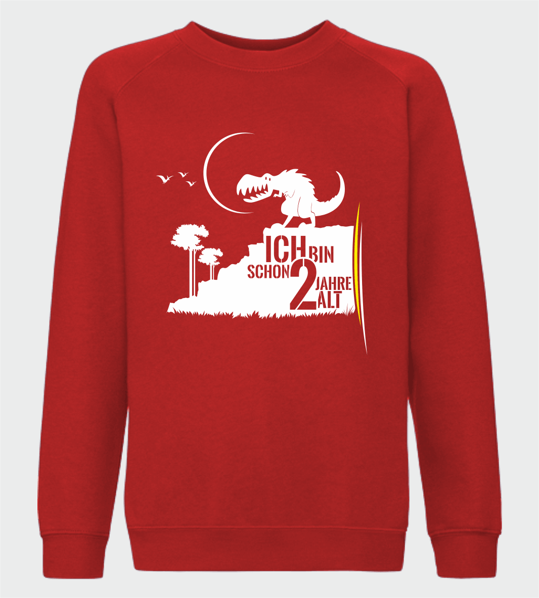 Dino Sweatshirt 2 Jahre Rot