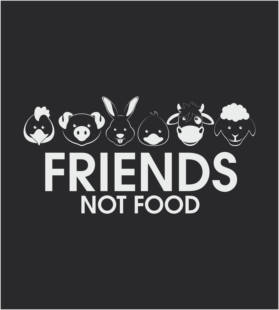 Vegan Shirt Schwarz Aufdruck Silber Zoom