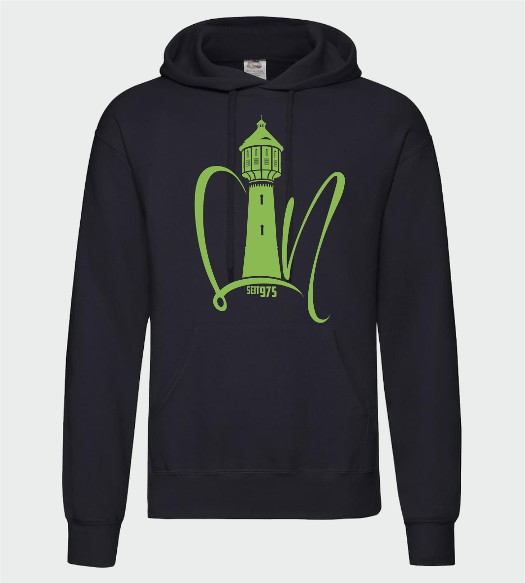 Lingener2 Navy Männer Hoodie Apfelgrün